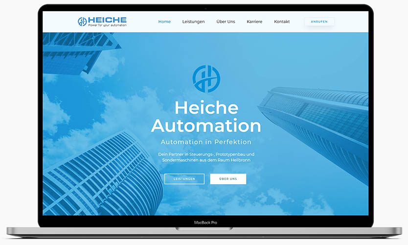 Webdesign Heiche Automation Referenz MacBook Hintergrund resize