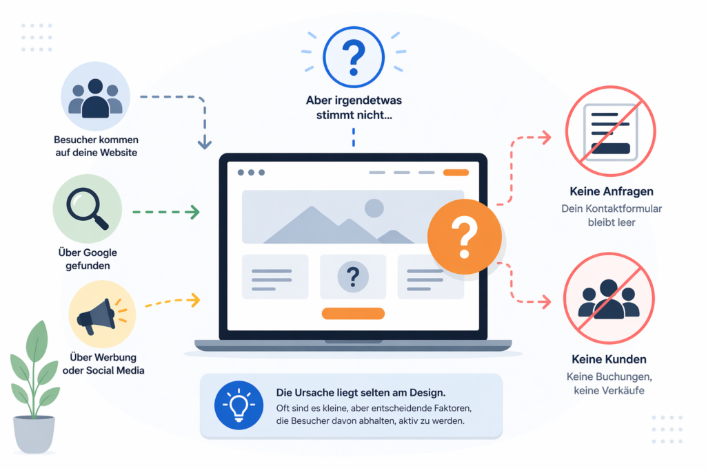 website bringt keine Anfragen Website bringt keine Kunden